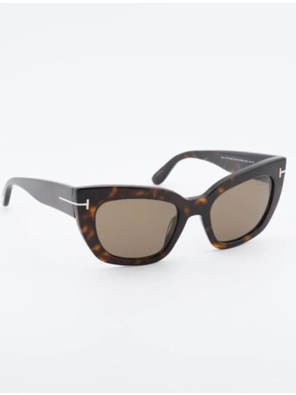 Tom Ford Athena FT1190 52H Sunglasses Havana Cat Eye Frame, Polarized Lenses